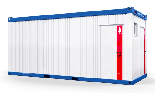 Container vệ sinh thiết kế 3 cửa nên có thể tiếp cận từ nhiều hướng